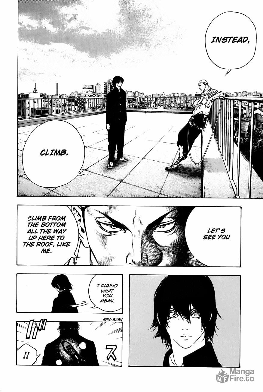 The Climber (Kokou no Hito) Manga Chapter 1 page 20 - School Building Ascension scene