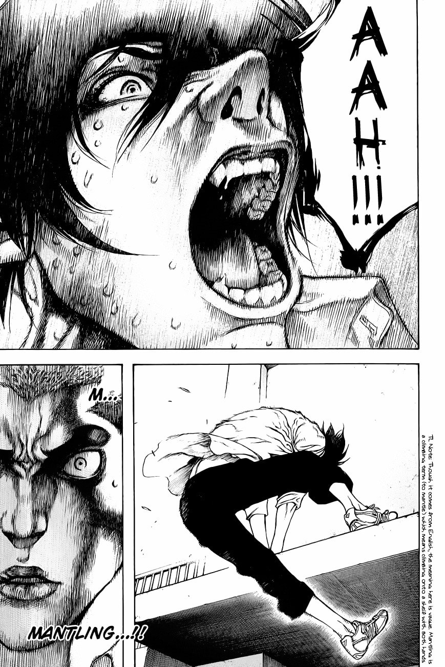 The Climber (Kokou no Hito) Manga Chapter 1 page 38 - School Building Ascension scene