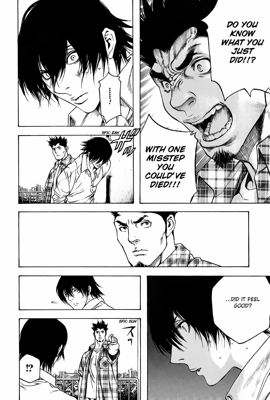 The Climber (Kokou no Hito) Manga Chapter 1 page 43 - School Building Ascension scene