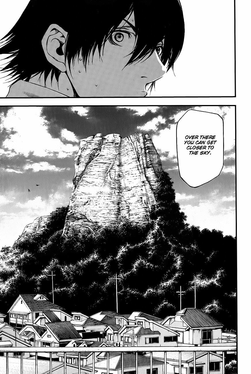 The Climber (Kokou no Hito) Manga Chapter 1 page 44 - School Building Ascension scene
