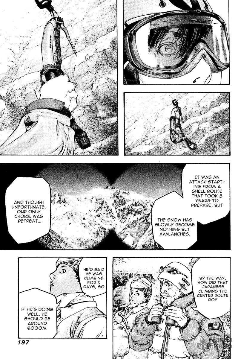 The Climber (Kokou no Hito) Manga Chapter 112 page 15 - Immortal Solo Climber scene
