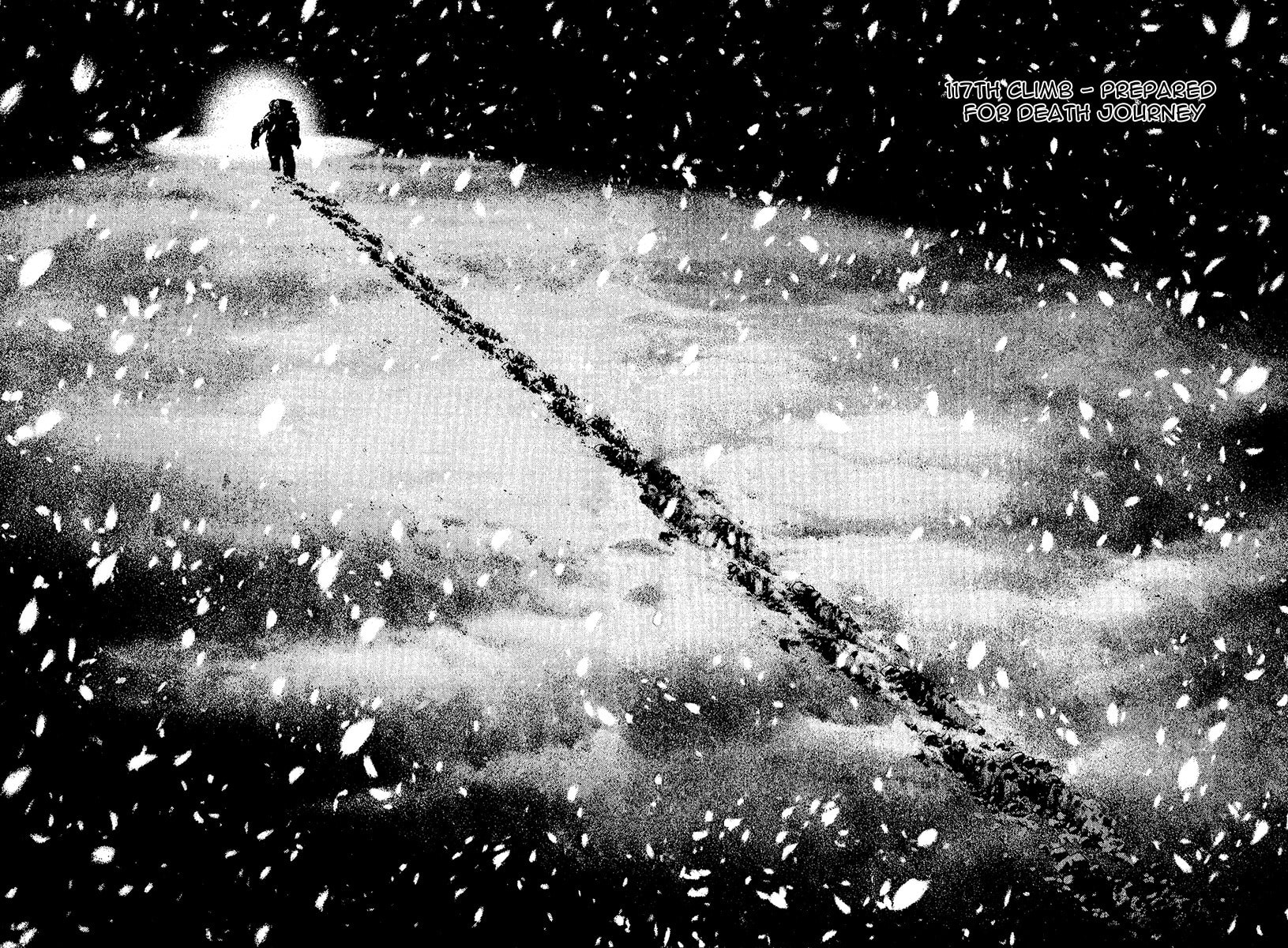 The Climber (Kokou no Hito) Manga Chapter 117 page 4 - Prepared for Death Journey scene