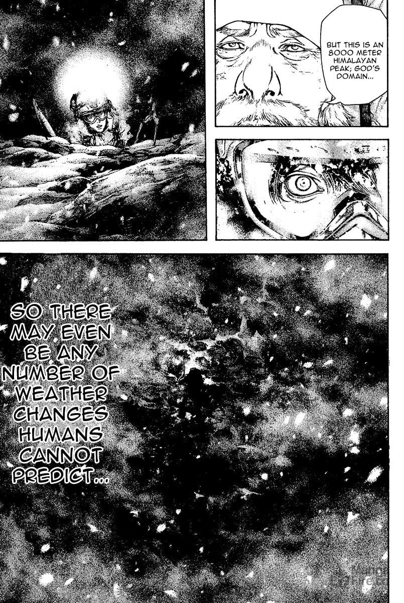 The Climber (Kokou no Hito) Manga Chapter 120 page 9 - Merkl Rinne (Stone Wall of Lamentation) scene