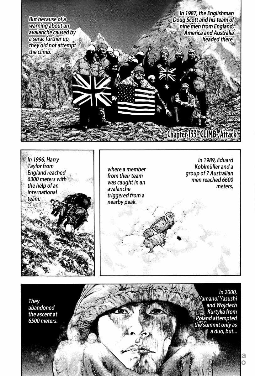 The Climber (Kokou no Hito) Manga Chapter 133 page 4 - Attack scene