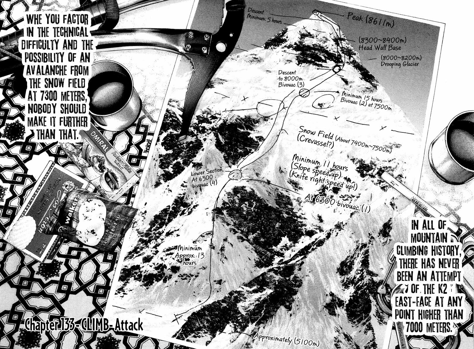 The Climber (Kokou no Hito) Manga Chapter 133 page 5 - Attack scene