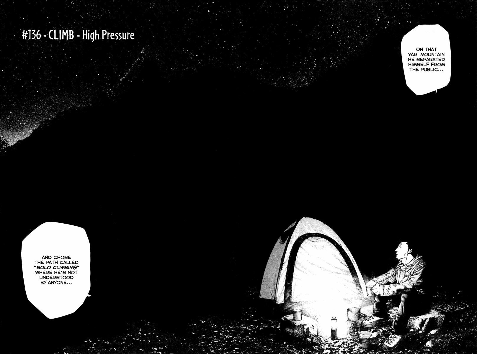The Climber (Kokou no Hito) Manga Chapter 136 page 4 - High Pressure scene