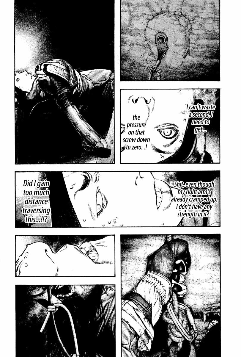 The Climber (Kokou no Hito) Manga Chapter 140 page 13 - Gravity's Aggression scene