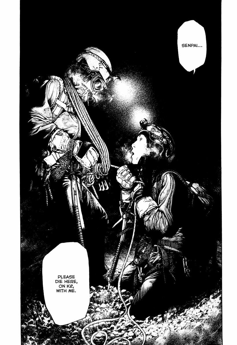 The Climber (Kokou no Hito) Manga Chapter 145 page 16 - The Elevation Sickness Called Love and Hate scene