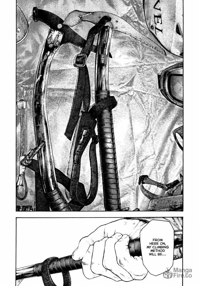 The Climber (Kokou no Hito) Manga Chapter 154 page 10 - Solo Climber scene