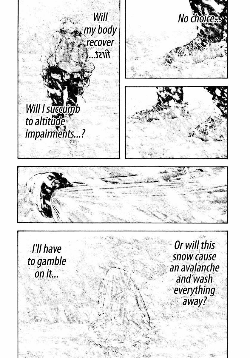 The Climber (Kokou no Hito) Manga Chapter 164 page 13 - Determination scene
