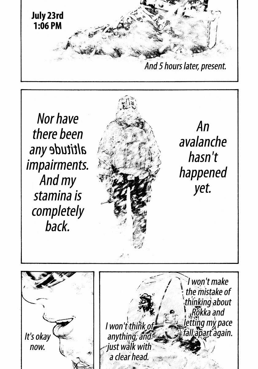 The Climber (Kokou no Hito) Manga Chapter 164 page 15 - Determination scene