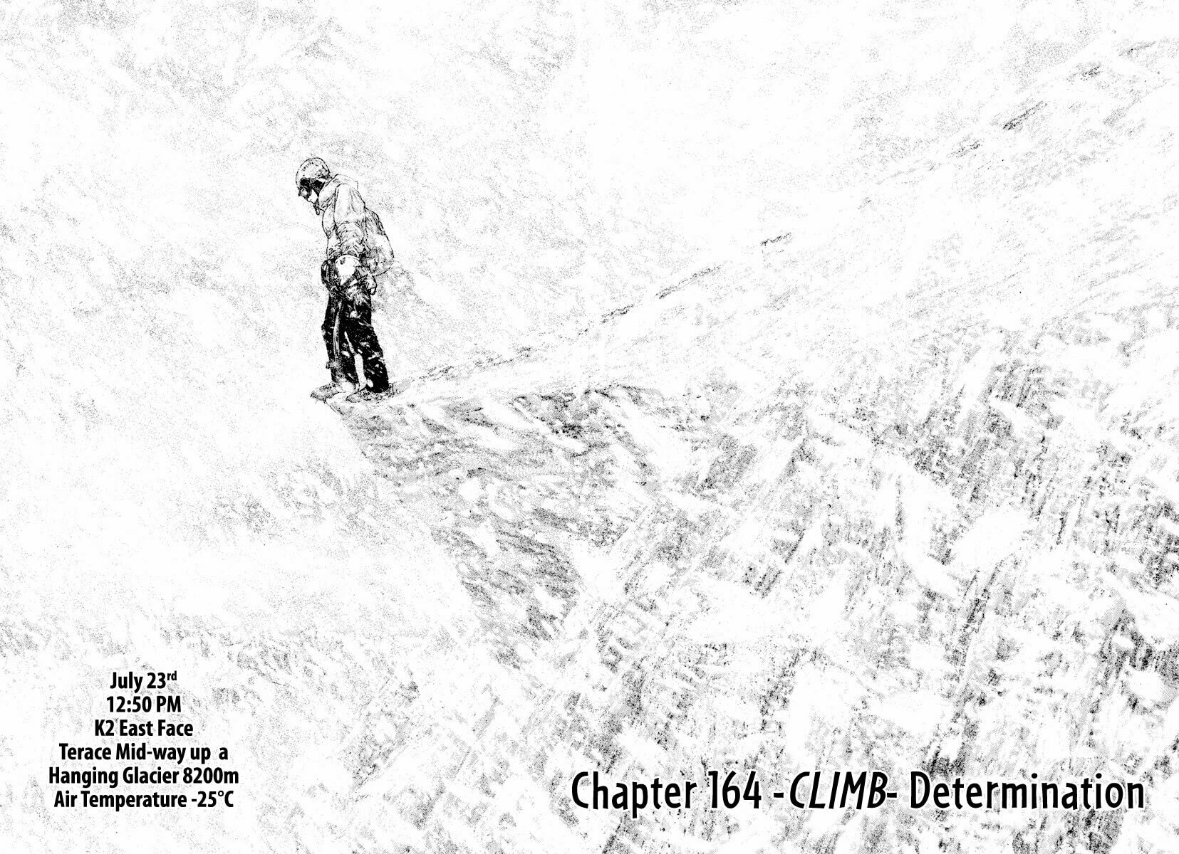 The Climber (Kokou no Hito) Manga Chapter 164 page 2 - Determination scene