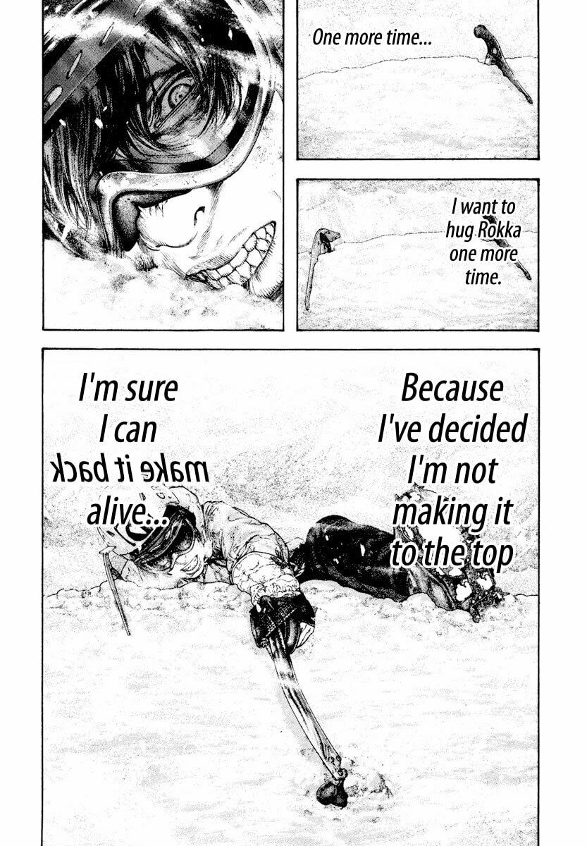 The Climber (Kokou no Hito) Manga Chapter 164 page 7 - Determination scene