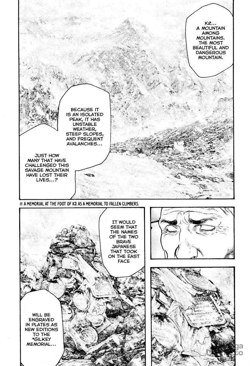 The Climber (Kokou no Hito) Manga Chapter 167 page 8 - Last Farewell scene