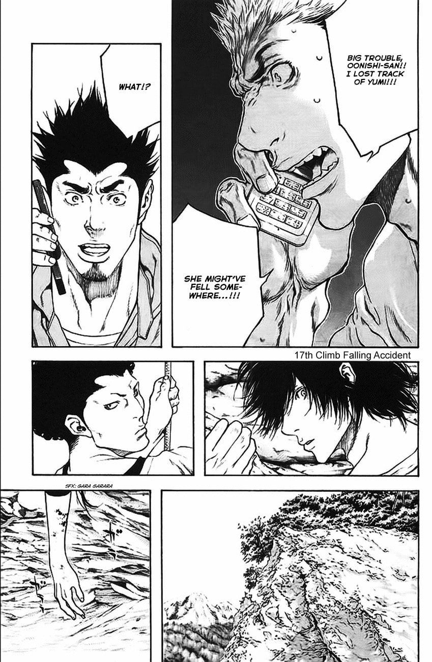 The Climber (Kokou no Hito) Manga Chapter 17 page 1 - Falling Accident scene
