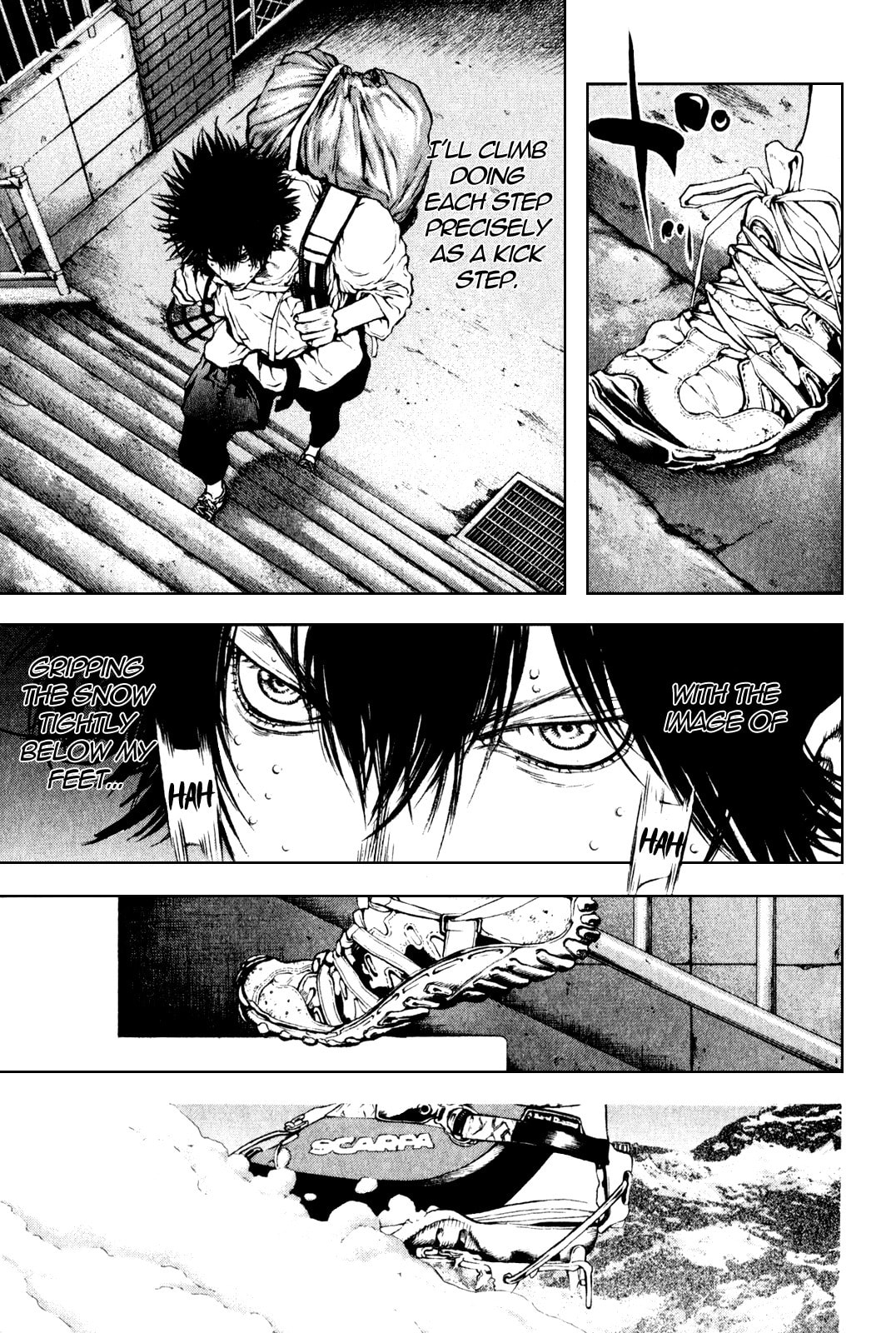 The Climber (Kokou no Hito) Manga Chapter 34 page 7 - Walking Load scene