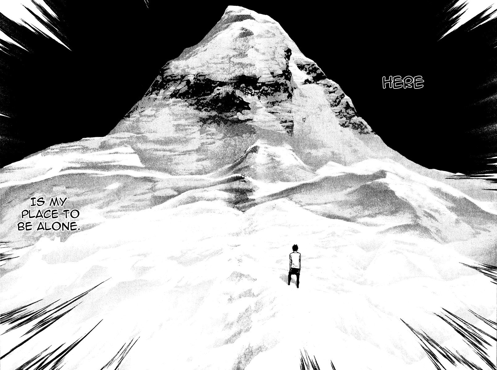 The Climber (Kokou no Hito) Manga Chapter 38 page 16 - Untrodden Ice Wall scene