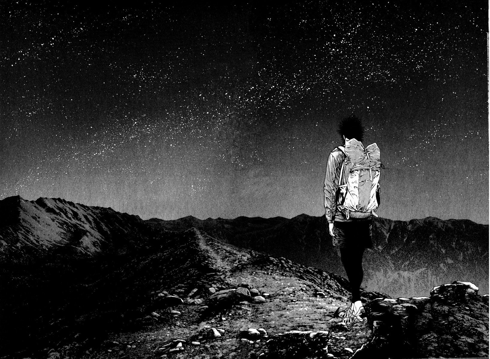 The Climber (Kokou no Hito) Manga Chapter 48 page 10 - Stardust Path Ridge Walk scene