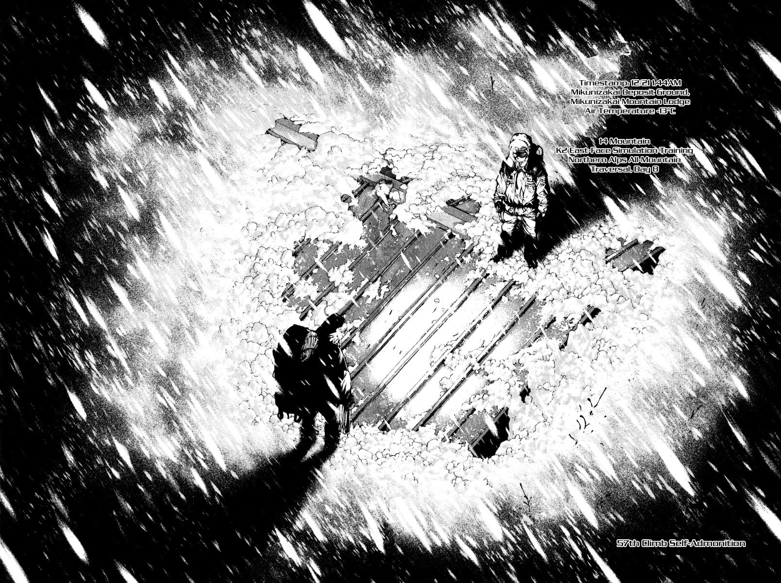 The Climber (Kokou no Hito) Manga Chapter 57 page 2 - Self-Admonition scene