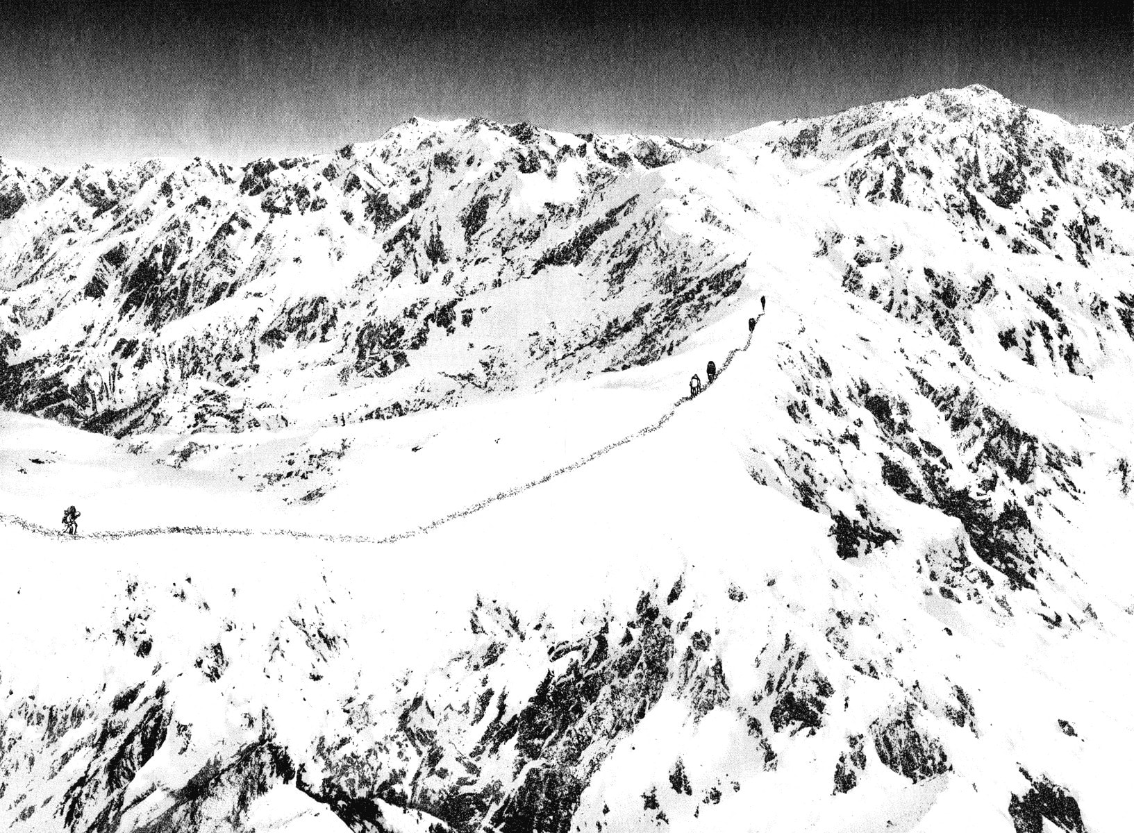 The Climber (Kokou no Hito) Manga Chapter 62 page 12 - Amalgam Team scene