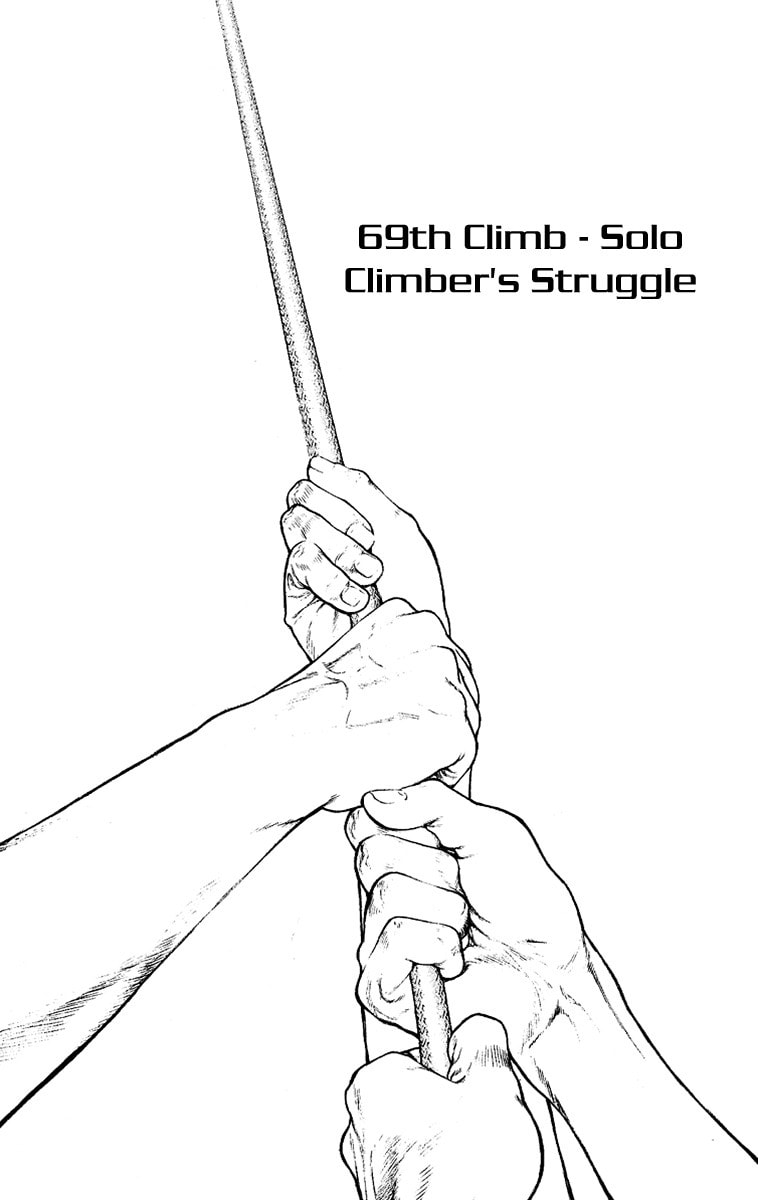 The Climber (Kokou no Hito) Manga Chapter 69 page 1 - Solo Climber's Struggle scene