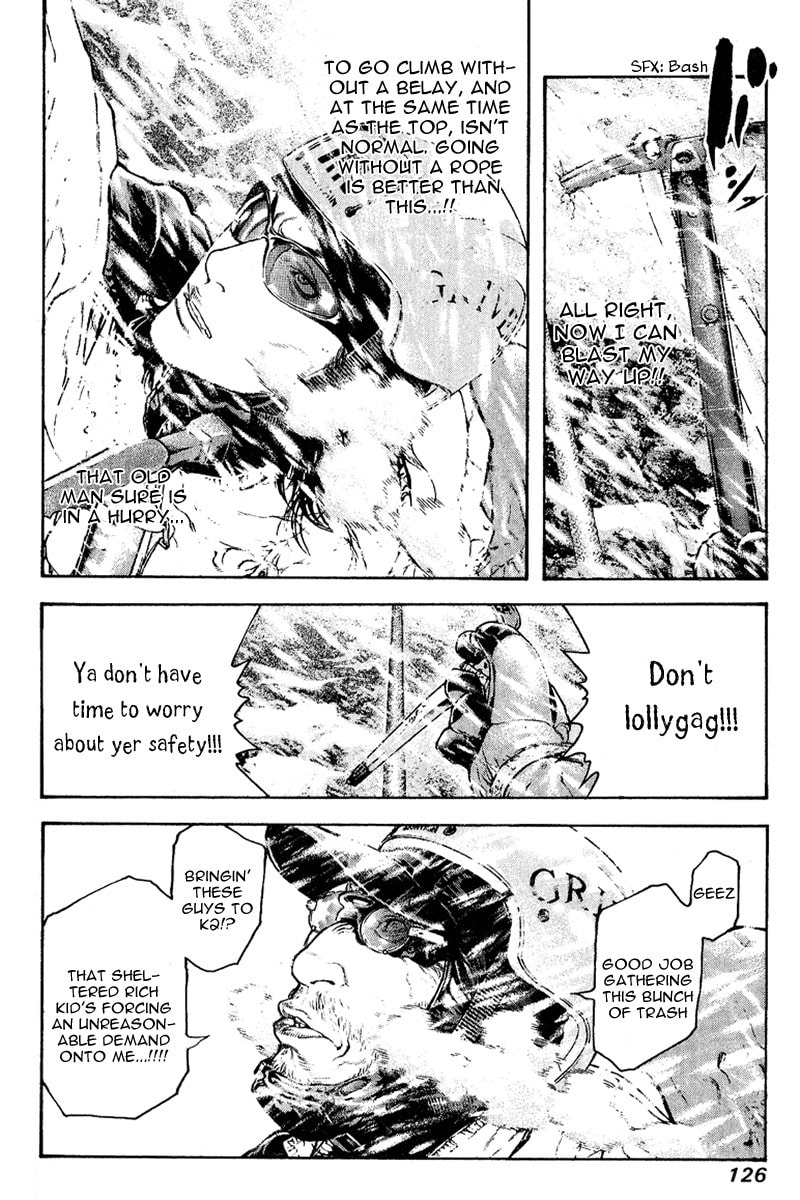 The Climber (Kokou no Hito) Manga Chapter 69 page 4 - Solo Climber's Struggle scene