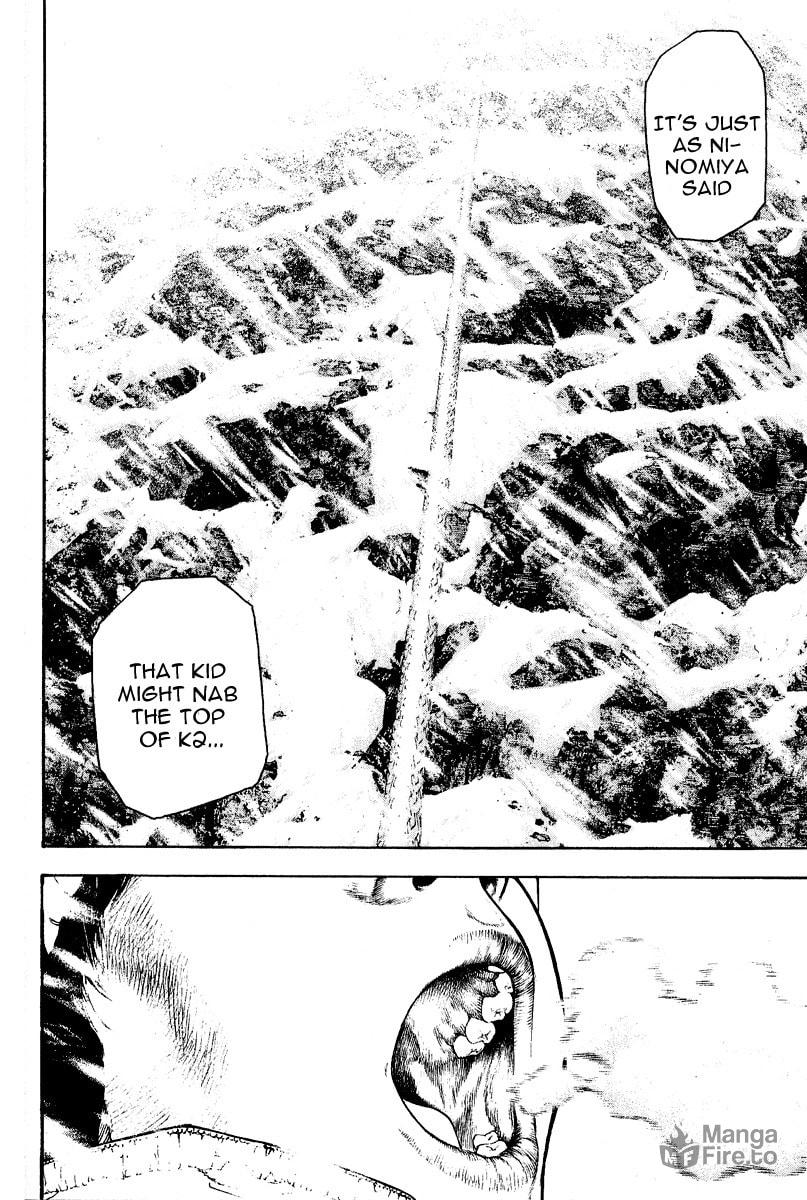 The Climber (Kokou no Hito) Manga Chapter 69 page 6 - Solo Climber's Struggle scene