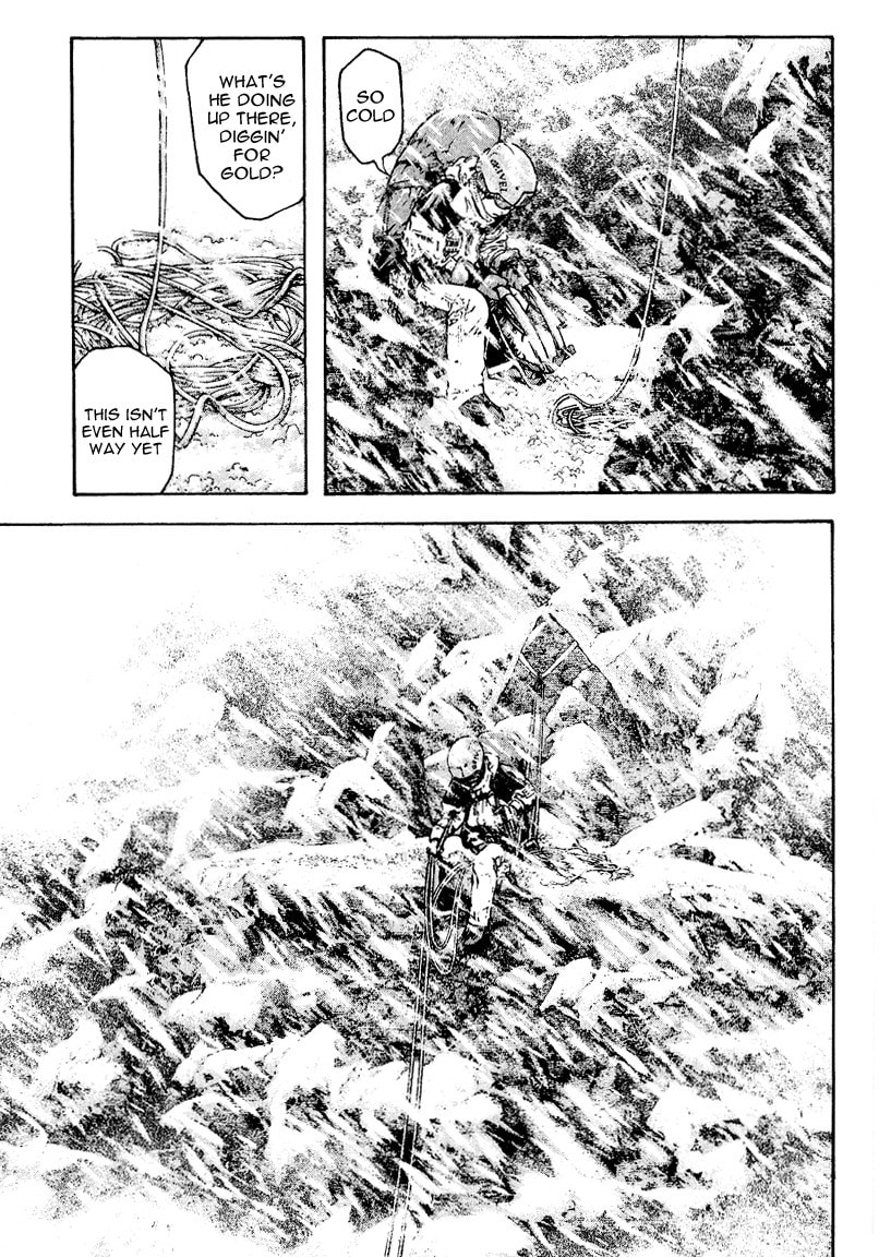 The Climber (Kokou no Hito) Manga Chapter 69 page 7 - Solo Climber's Struggle scene