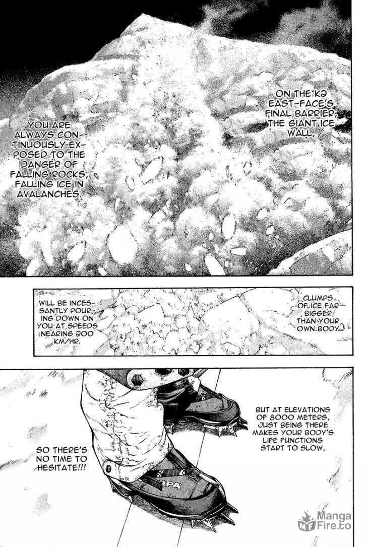 The Climber (Kokou no Hito) Manga Chapter 86 page 9 - This is the K2 East-Face scene