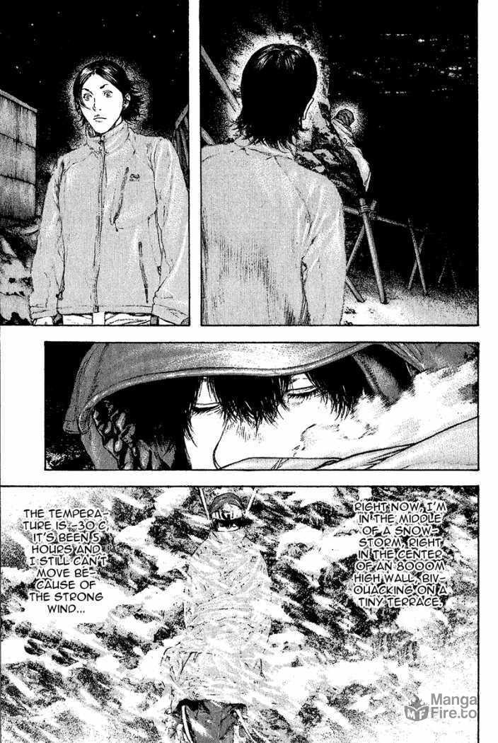 The Climber (Kokou no Hito) Manga Chapter 90 page 9 - Challenger to the K2 East-Face scene